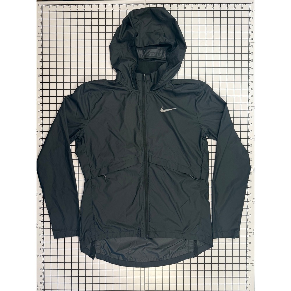 Nike Running Jacket Windbreaker - Black Hooded - Women's Small